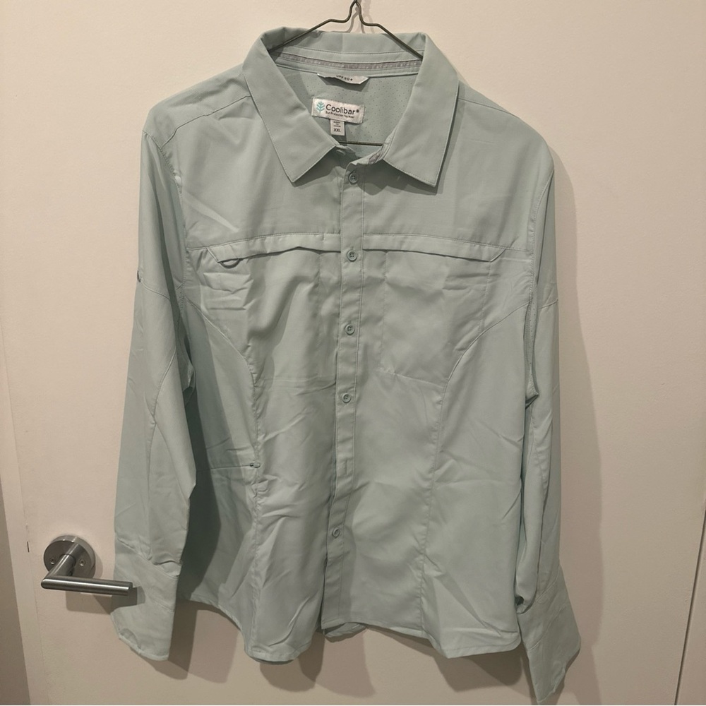 Coolibar Shirt Long Sleeve Roll Tab Sun Protection UPF 50+ Vented 2XL XXL